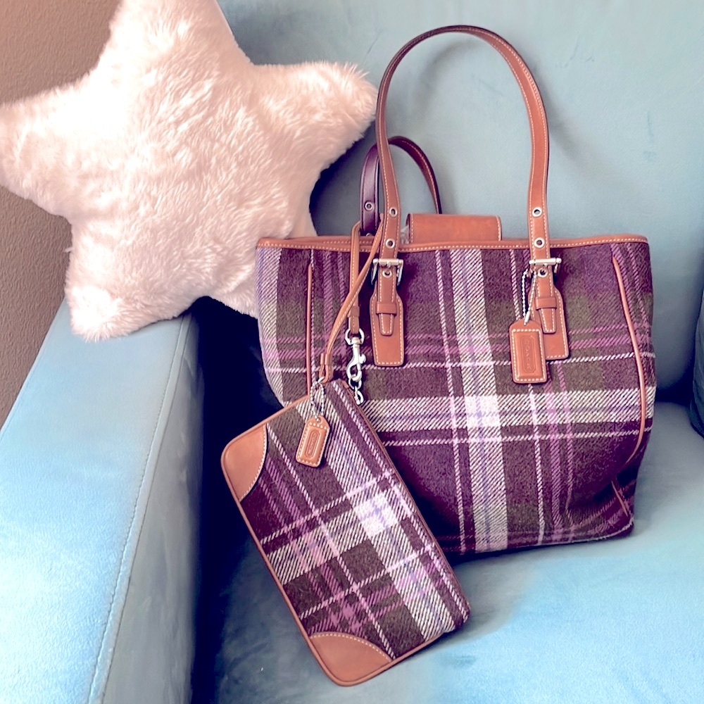 Plaid is Rad Coach purse and wristlet!